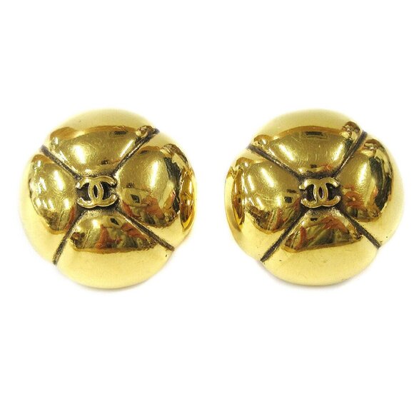 Chanel Earrings Clip-On Gold - Picture 1 of 4
